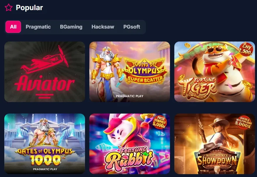 Lukkly lobisinde sağlayıcı filtreli popüler oyunlar